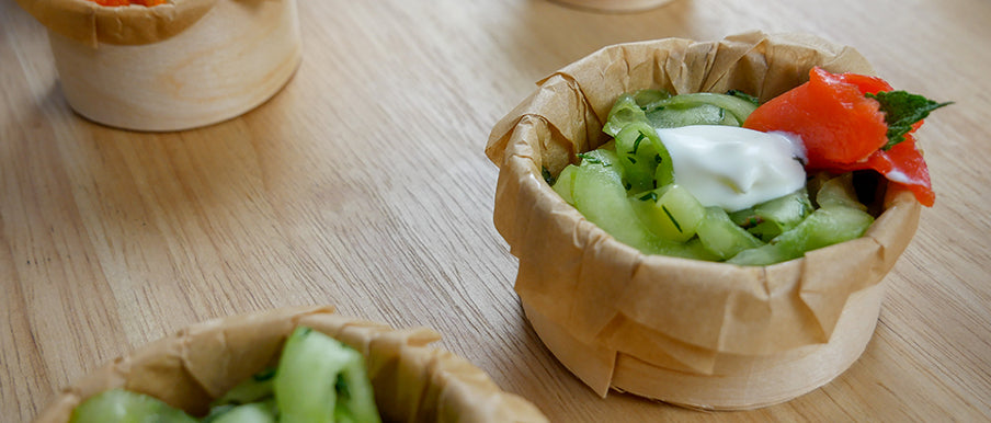 Mini Quiche with Marinated Cucumber
