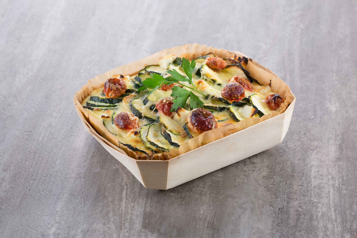 scalloped potatoes baked and served in panibois