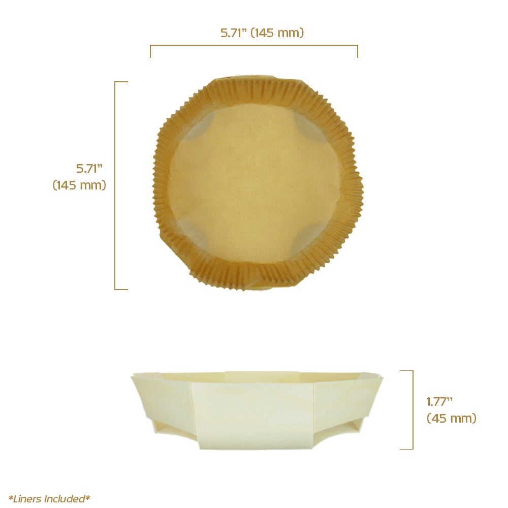 octo 145 wooden baking mold 5.75&quot; x 1.75&quot; capacity 500 grams or 17 oz