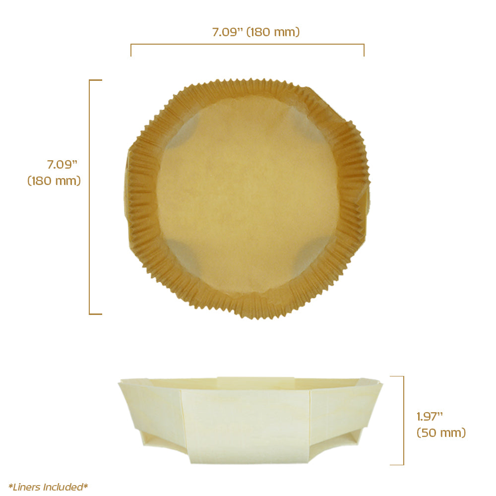 octo 180 wooden baking mold 7.38&quot; dia x 2&quot; capacity 600 grams or 21 oz