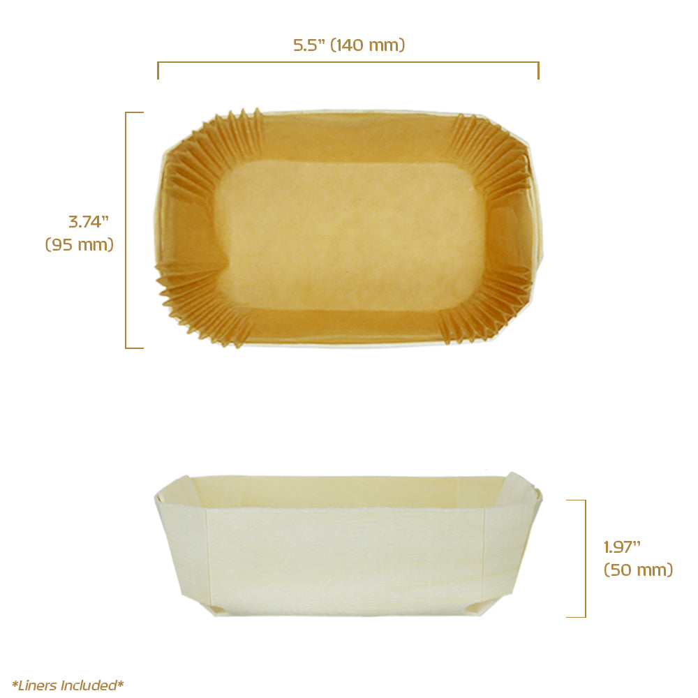 prince wooden baking mold 5.5&quot; x 3.75&quot; x 2&quot; capacity 250 grams or 9 oz