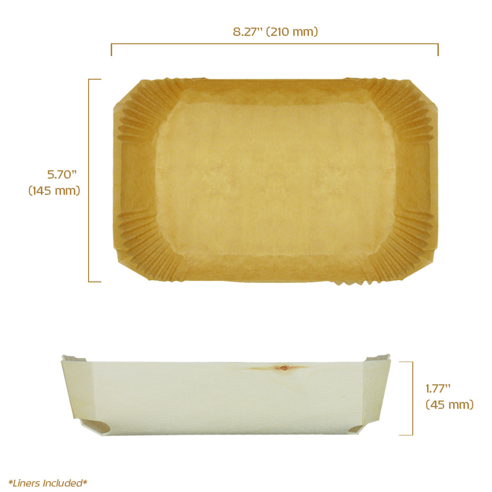 sire wooden baking mold 8.25&quot; x 5.75&quot; x 1.75&quot; capacity 450 grams or 16 oz